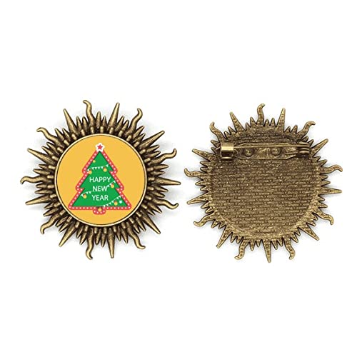 Broche Merry mas Tree en métal idéale pour accessoiriser votre pull de Noël en famille