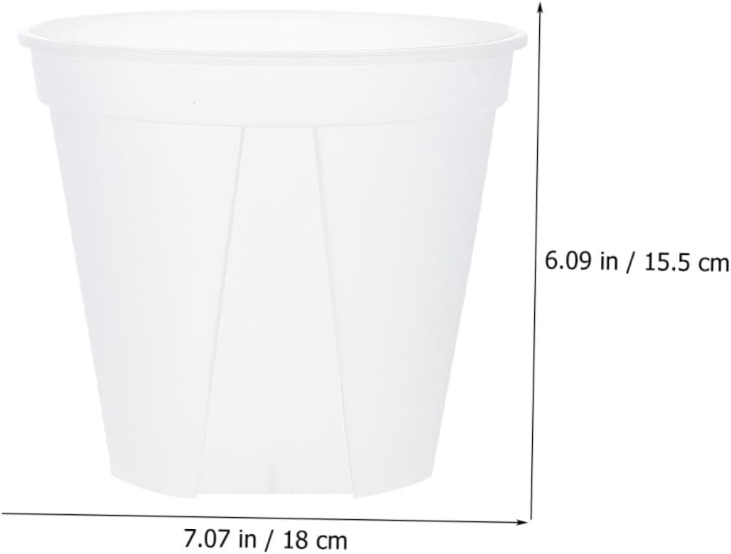Tofficu 12pcs Root Control Flowerpots Plastic Nursery Pots for Indoor and Outdoor Succulent Planting, 18cm Diameter Round Planter with Drainage, Small Seedling Holder for Garden and Home