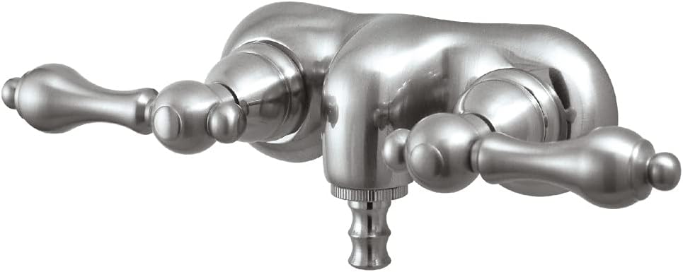Kingston Brass CC41T8 Vintage 3-3/8-Inch Wall Mount Tub Faucet, Brushed Nickel