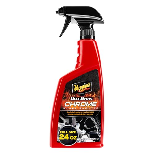 Comparison: Best Cleaner For Chrome Faucets 6 Meguiar's Hot Rims Chrome Wheel Cleaner, Deep Foaming Rim Cleaner Spray Formulated to Effectively Clean Chrome Wheels for an Impeccable Mirror-Like Shine, 24 Oz