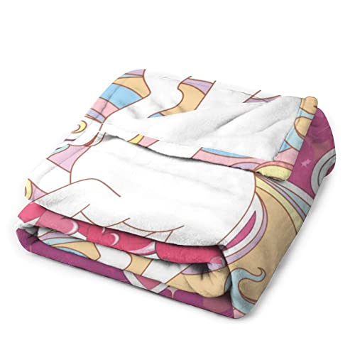 Couverture en flanelle licorne rose contre le froid plaid canapé chaud - 4