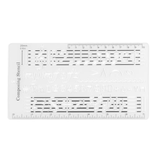 Gorise Modèle De Composition De Chansons, Pochoirs, Règle De Dessin De Pentagramme, Outil De Notation Pour Les Manuscrits Pour Les Compositeurs Et Les Amateurs De Musique
