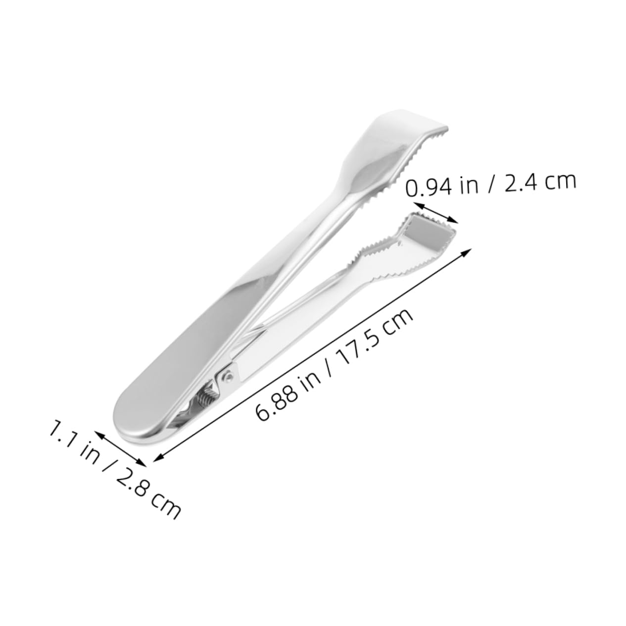 COLLBATH 2pcs Stainless Steel Food Tongs Mini Ice Cube Serving Tongs with Toothed Grip for Appetizers Sugar Cubes Salad and More Kitchen Utensils for Parties and Freezer Use