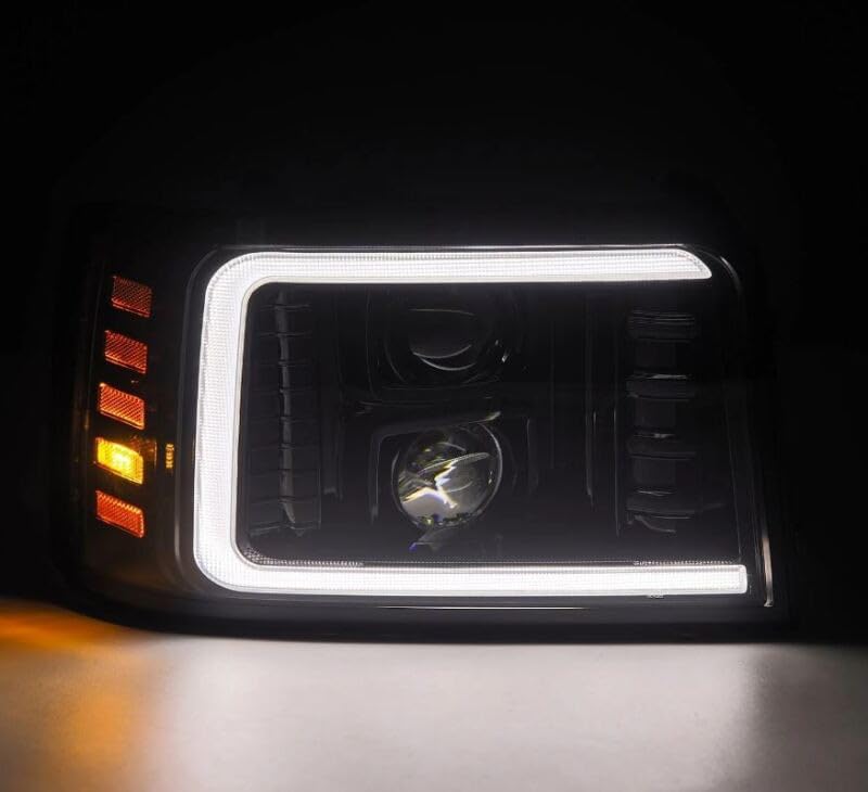 Ford F-Series/Bronco LUXX-Series LED Projector Headlights: Alpha-Black by ALPHAREX