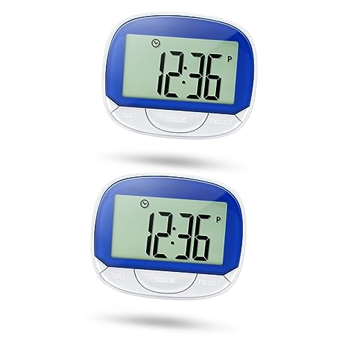 GALPADA 2 Sets Pedometer for Walking Steps and Distance Large Screen Pedometer Clip Walking Counter for Outdoor Sports Fitness Tracking Device Random