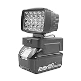 [Luz de trabajo LED inalámbrica] Alimentada por baterías de iones de litio Makita (14,4 V - 18 V) como BL1850B, BL1840, BL1830, etc. (no incluidas). Es importante si no tienes acceso a la electricidad.