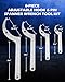 Orion Motor Tech 8pc Adjustable Pin Spanner Wrench Tool Set, Spanner Nut Wrench Tools with Changeable Heads for Pipes Heating Cars, Coilover Hook Wrenches for Suspension System, 3/4