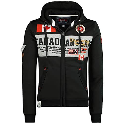 Canadian Peak Fipeak Men - Sudadera Con Capucha Y Bolsillos Para Hombre - Sudaderas De Manga Larga Con Capucha - Rego Ide Para Hombre Otoño Invierno Primavera Verano (Negro XL)