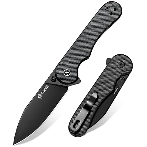 NedFoss BLACKBERRY Einhandmesser D2 Stahl Slipjoint Klappmesser mit G10 Griff Legales Taschenmesser 42a konform EDC Messer für den Alltag Sammlung & Geschenk
