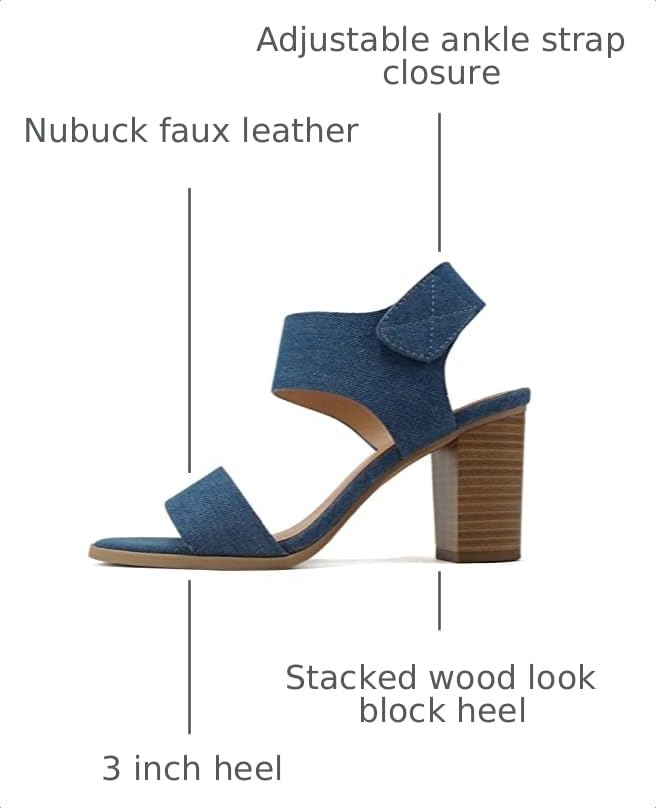 Image of Soda Wait-A ~ Women Open Round Toe Chunky Heel Ankle Strap High Heel Dress Sandals