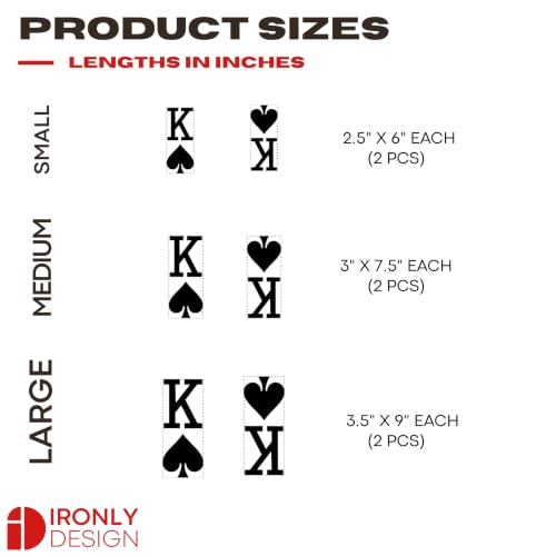 Image of Sticker for Glass & Mirrors| Minimal Vinyl Decal for Bedroom Bathroom & Cafe | Self-Adhesive Waterproof Quote Aesthetic Mirror Sticker | No Mirror Included (King of Spades, Large, Matt Black)