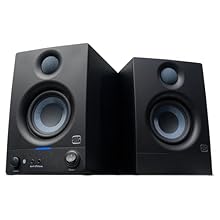 50W of Class A/B power. 25 watts of Class-AB power for each speaker provides all the volume you want without sacrificing tonal balance or audio clarity. Big low end, compact size. 3.5-inch woven-composite drivers produce a powerful, accurate, and smo...