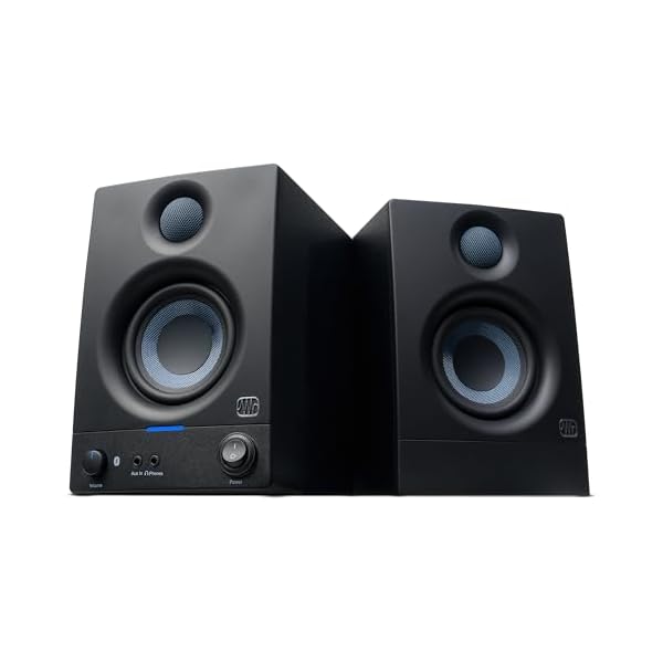 PreSonus Eris 3.5BT Bluetooth Studio Monitors, Pair — Powered, Active Monitor Speakers for Desktop, Turntable, Record Player, Bookshelf, DJ Speakers
