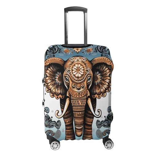 Carry on Luggage Cover Elephant Suitcase Covers for Luggages Tsa Approved Travel Luggage Sleeve Protector Elastic Suitcase Protector Anti-Scratch Washable Fits 19-30 Inch Case -M4
