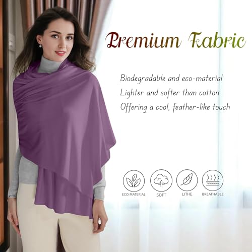 VENVSBEE Shawl Wraps for Women - Soft Silky Lightweight Travel Scarf and Airplane Essentials Accessory3