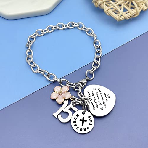 DlaeKua Birthday Gifts for Girls Bracelet Birthday Charm Bracelets Stainless Steel Bracelet Gift for Women Girls 13 15 16 18 21 Year Old Daughter Granddaughter Birthday Present4
