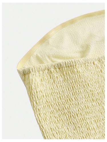 SOLY HUX Girl's Summer Strapless Dresses Sleeveless Ruffle A Line Short Dress Vacation Clothes4