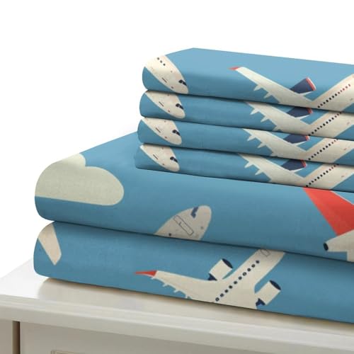 Parure de couette avion imprimé 3D microfibre de prestige Super King