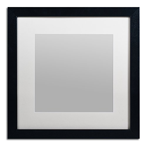 Trademark Fine Art Heavy Duty 16x16 Black Picture Frame with 11x11 White Mat