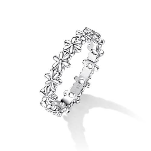 925Sterling Silver Stackable Rings for Women 14k Gold Plated Dais...
