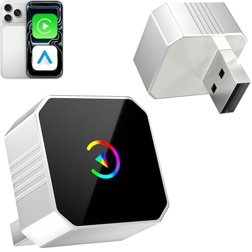 MIXGOLD Wireless CarPlay Adapter for Apple iPhone & Android Auto, 2026 Upgraded 2-in-1 Plug and Play Converts Wired to Wireless Car Play Adapter, Fast Auto-Connect, Mini Size with iPhone iOS 10+