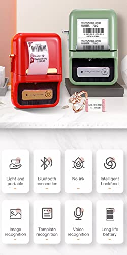 Image of B21 Bluetooth Thermal Label Printer - 2 Inch Small Portable Label Maker, Barcode, Mini Stickers, Bill, Receipt Printing Machine for Home, Office, and Business Use