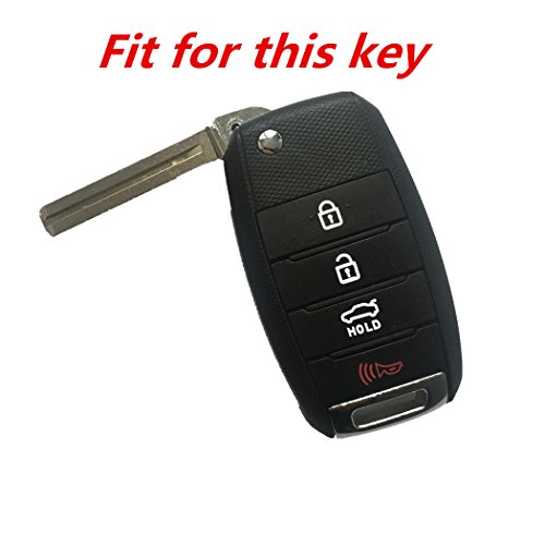 Wfmj Black Leather 4 Buttons Remote Flip Key Cover Chain Case Fob For Kia Sorento Carens Forte Rio Soul Optima Sportage #TOP4