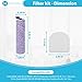 2 HydroVac Replacement Roller Filter kit for Shark AW261 WD261 WD101 AW302 WD161 WD201 WD100 WD200 WD101 HydroVac XL 3 in 1 Vacuum, Replace part WDFF1 WDB1