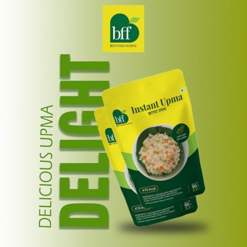 Image of Instant Upma Pack of 2 (90g Each) | Indian Breakfast Mix | Just Add Water | Made with Semolina & Spices | Convenient & Portable for Home, Office, or Travel