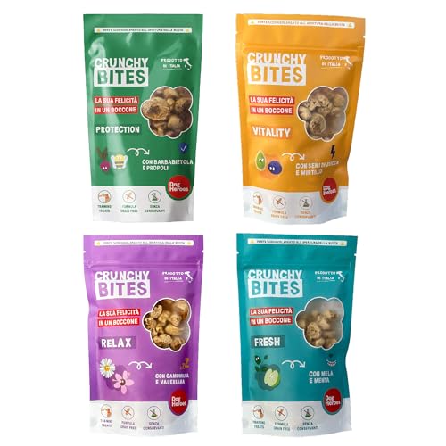 Dog Heroes - Premietto Naturale Per Cani - Basso contenuto calorico - Multipack 4 Pezzi Misti - 4x80 gr - Made in Italy