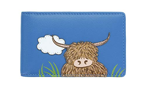 Porte carte en cuir RFID Bella Collection : le chic bleu pour vos cartes