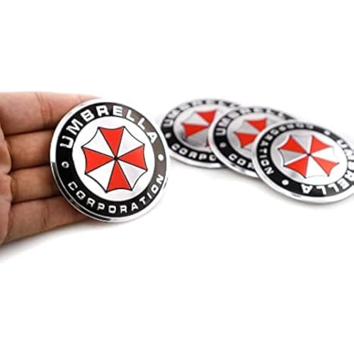 Image of 4pcs Umbrella Logo Wheel Center Hub Cap Badge Emblem Sticker Decal Universal for All CAR