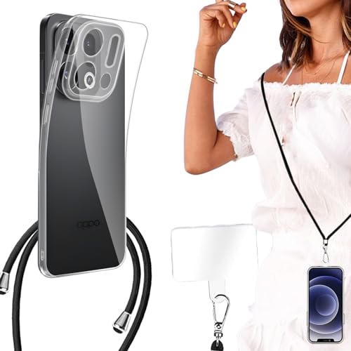 BonwFzin �K�p OPPO Find X9 OPG07 �P�[�X �N���A �V�����_�[ ���� �I�b�| �t�@�C���h X9 �X�}�z�P�[�X �񂪂� OPPOFindX9 �����J�o�[ �y�� ���^ tpu �\�t�g ������ �΂ߊ|�� �N���X�{�f�B �X�g���b�v�t�� �o