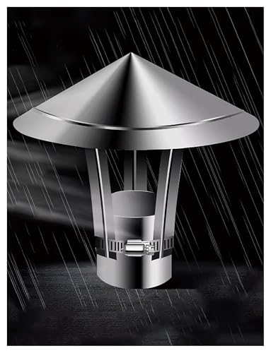 Sombrerete para chimenea de acero inoxidable duradero para tubos y quemadores de 6 cm