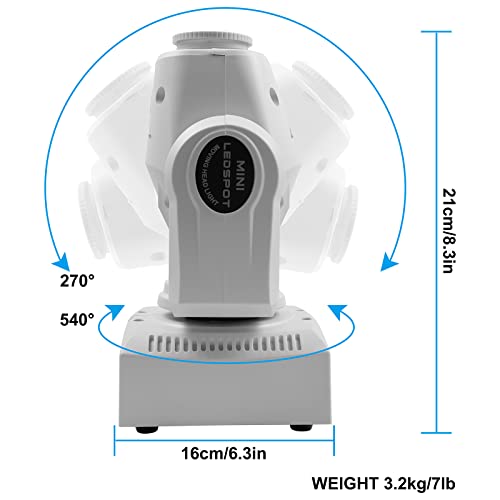 Moving Head Lights Led Stage Lights Spot 8 Color Rgbw Gobos With Magical Circle 50W Dmx For Dj Disco Party Lights By U`king (White) #TOP3