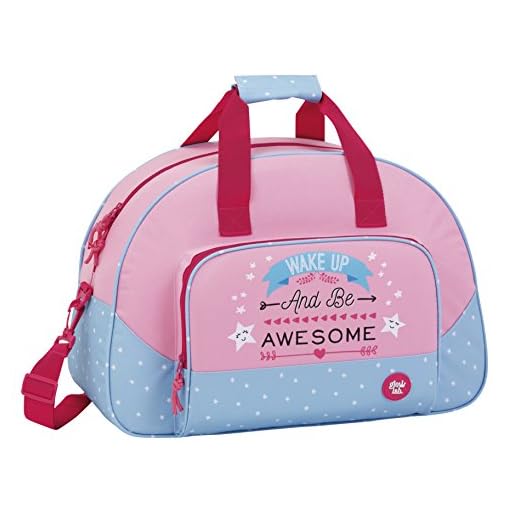 Safta Glowlab Bolsa de deporte infantil, 50cm, Multicolor (Rosa/ Azul)