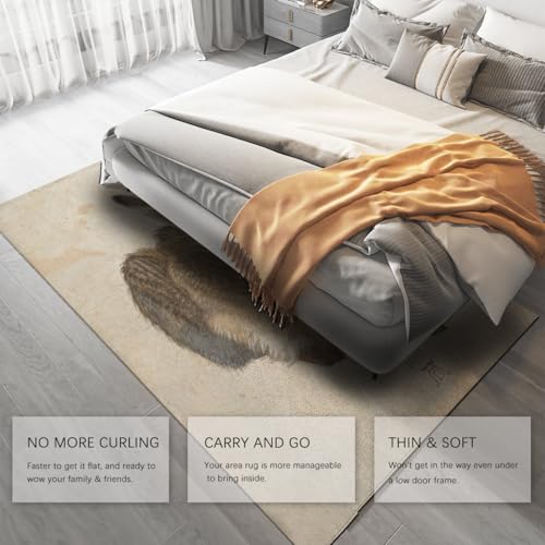 Tapis de lapin imprimé animaux pour chambre à coucher cosy - 5