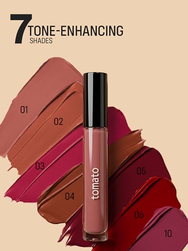 Image of FLiCKA Tomato Liquid Lipstick| Transfer Proof, Smudge Proof, Non-Sticky, Creamy Lightweight Lipstick For Women, Shade 2, 2ml