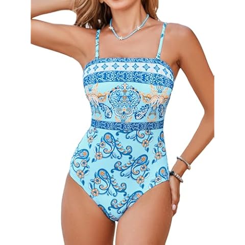 CUPSHE One Piece Square Neck Swimsuit Cover