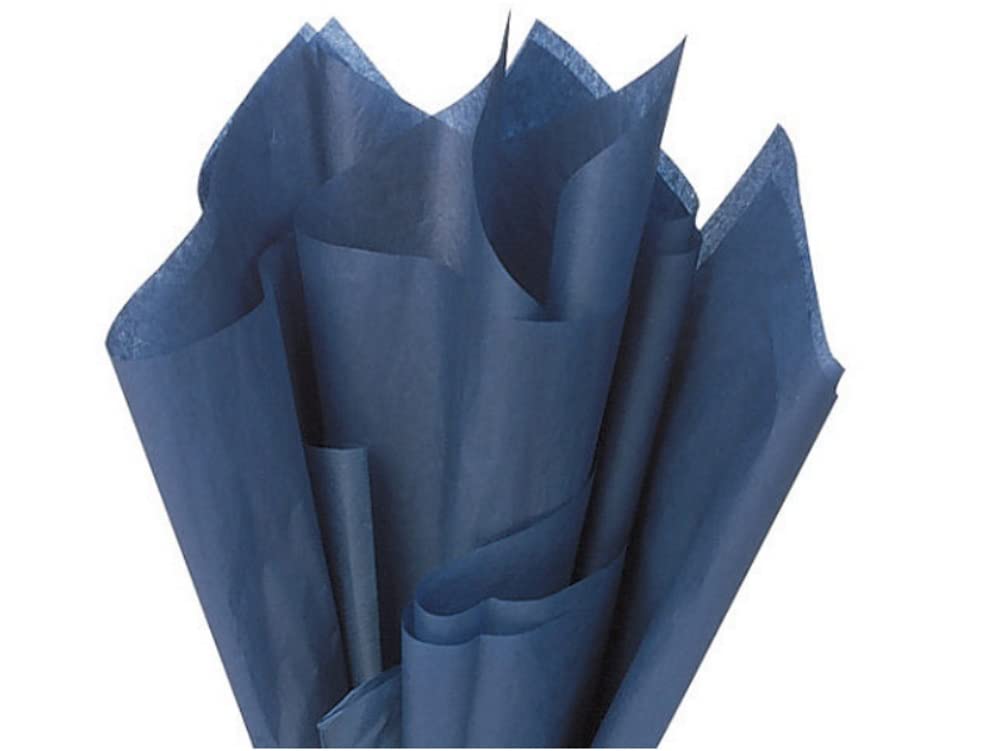 Mustbebonkers Blue (Navy) Tissue Wrapping Paper Sheets - 16Gms - Acid Free - 50X75 Cm (, 240)