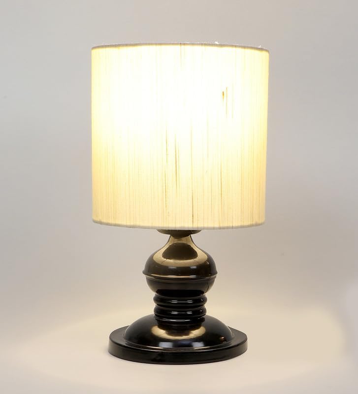 tu casa Metal Table Lamps with Off-White Shade for Home Décor, Bedrooms, Livi...