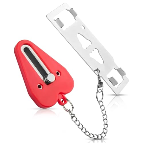 Xhwykzz Portable Door Lock - Family Travel AirBNB Hotel School Home Apartment Must Haves Security Devices Door Locks Jammer Self Defense for Additional Safety 1 Pack