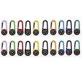 Alriedy 20 Stück Kompass Kinder - Mini Schlüsselanhänger Mit Karabiner, Nautischer Kompass Anhänger, Outdoor Für Kinder, Schlüsselhalter Reißverschluss Fixer Für Wandern, Geschenke