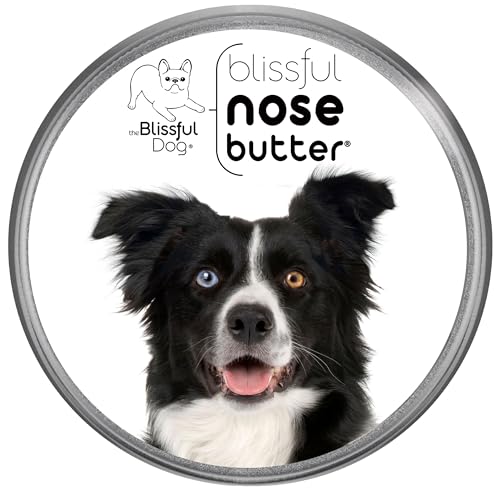 Image of The Blissful Dog Border Collie Nose Butter for Dry, Cracked Skin, Lick-Safe Dog Nose Balm with Moisturizing Shea Butter, Almond, Olive, and Essential Oils, Pet Supplies, Uncented, 1 oz.