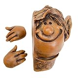 Bits and Pieces - Elf Tree Hugger - Yard Decorations - Whimsical Tree Sculpture - Garden Decoration...