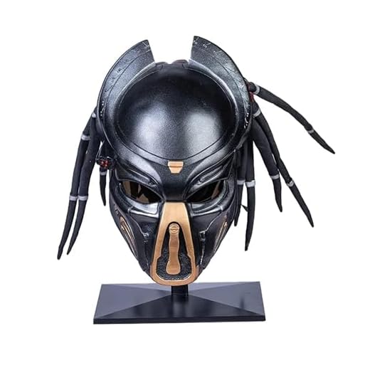 Karc Predator Mask Movie Game 1:1 Helmet Resin Black Relica for Men Halloween Cosplay Costume
