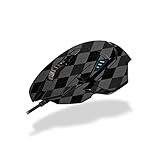 MightySkins Skin Compatible with Logitech G502 Proteus Spectrum Gaming Mouse - Black Argyle | Protective, Durable, and Unique Vinyl wrap Cover | Easy to Apply, Remove | Made in The USA