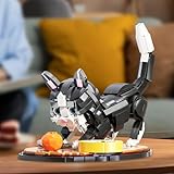 Xbert Tuxedo Cat Building Sets, Black Cat Statue with Fish Bone,Cat Food, Orange Ball,Animal Figurines Bricks Building Sets,Cat Home Decor,Cat Gifts (1200 PCS)