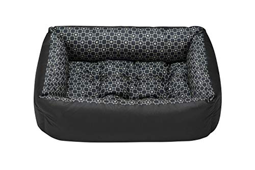 SuperKissen24. - Cama de cão para cães e gato - impermeável - cães grandes e médios - Louis preto
