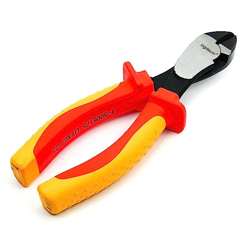 INGDAUM® Kraftseitenschneider, isoliert gegen 1000 V für den professionellen Elektriker, Kältetechniker und Mechantroniker (Kraft-Seitenschneider)